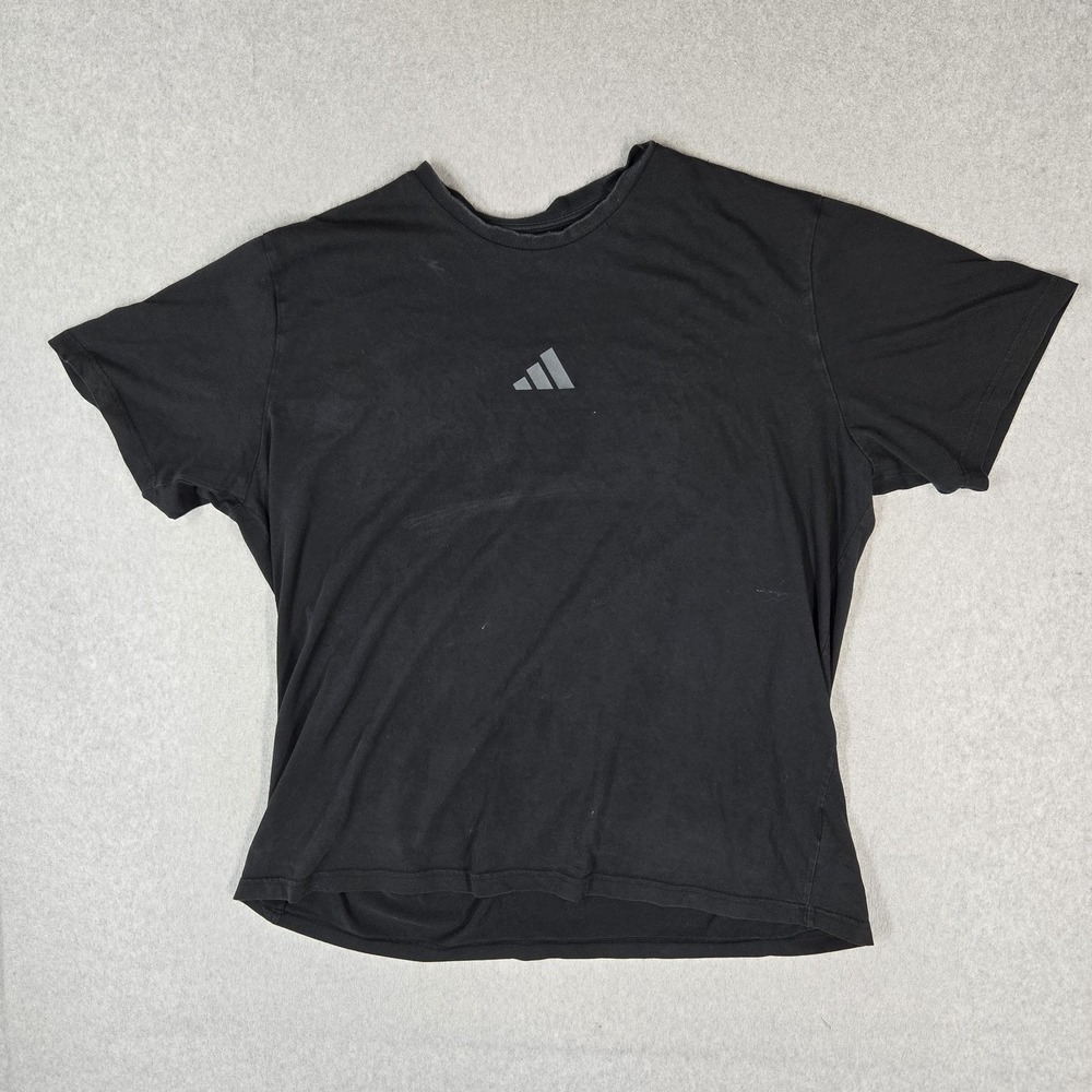 Adidas Men Shirt 2XL Black Slogan Logo Loose One Repat At A Time